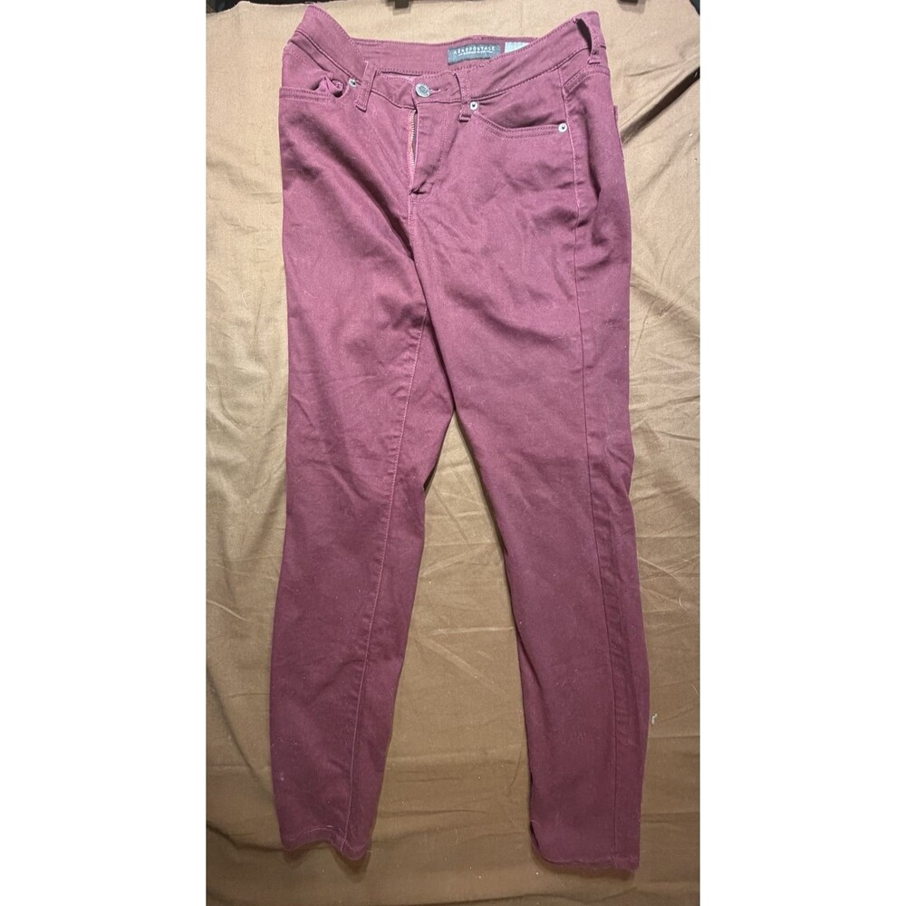 Aeropostale Women's High Waisted Jeggings Burgundy Jeans Size 6 Regular